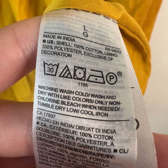 Old Navy Waist Defined Ruffle Tie Neck Midi Dress Sunflower Gold Womens Large - Picture 5 of 9